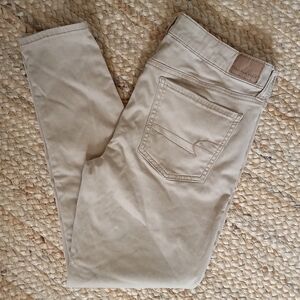 American Eagle Jeans 14 Short Khaki